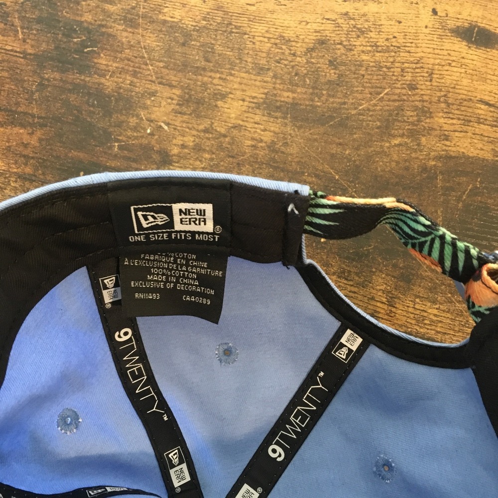 Snowbird Ski Resort New Era 9Twenty Strapback Hat • Light Blue Hawaiian Trim • - Picture 3 of 6